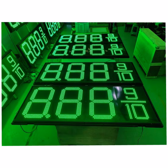 Custom Programmable Digital Temperature Display LED Gas Station Petrol Price Display