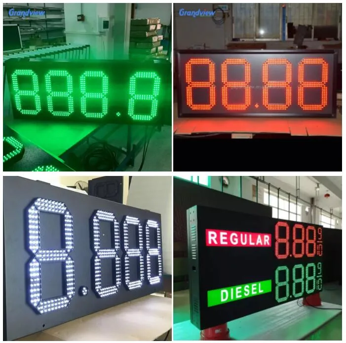 LED Fuel Price Sign and Gasoline LED Price Station Large 7 Segment Display for Outdoor Price Board LED Gas Display