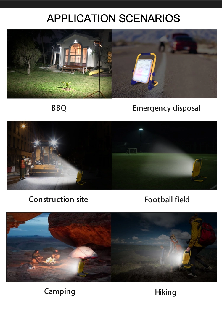 Explosion Proof Outdoor Rechargeable Portable Bracket Waterproof 30W LED Work Light