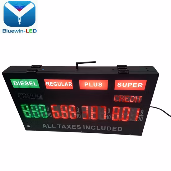 양면 일반 라이트 박스 16인치 8.88 9/10 LED 유가 표시 내장